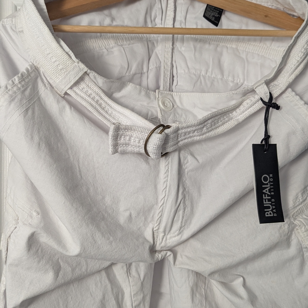 Buffalo David Bitton Men's White Cargo Shorts
